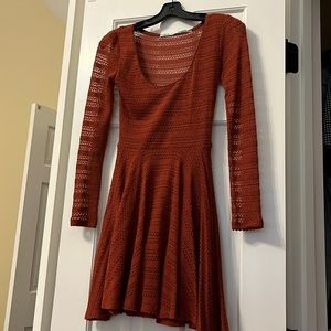 Kimchi Blue burnt orange long sleeve dress in size XS